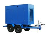 ТСС ЭД-80-Т400-2РКМ1 в шумозащитном кожухе на прицепе с АВР